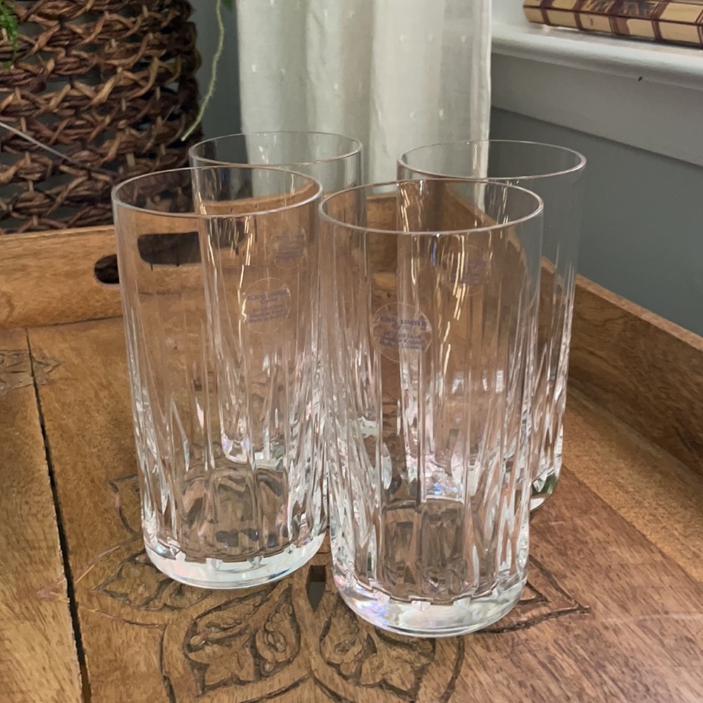 Handcut Crystal -24% Full Lead ~Calypso Hiball Glassware (4) 🥃 - Picture 6 of 15